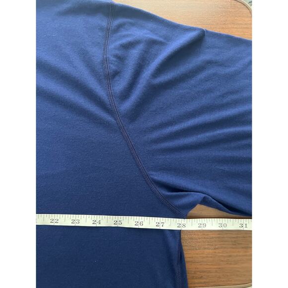 LL Bean Men's Blue Base Layer 1/4 Zip Performance Activewear L/S Pullover Sz XXL - Picture 3 of 8